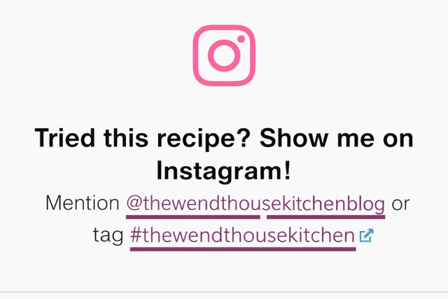 Instagram Sharing - Tried this recipe? Show me on Instagram